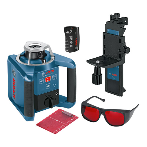 Bosch GRL 300HV + LR1 + WM4 + RC1 - Rotary Laser Set