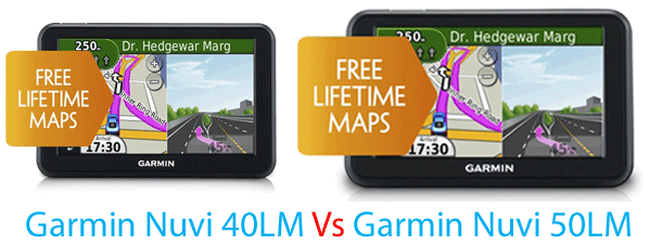 Compare Garmin Nuvi 50LM Vs Garmin Nuvi 40LM