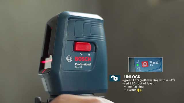 Bosch GLL-3X Professional Crossline Laser  Features