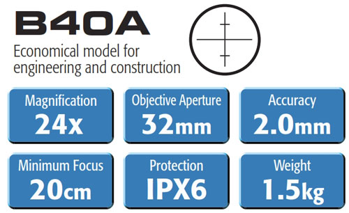 Sokkia B40A Automatic Level Specs